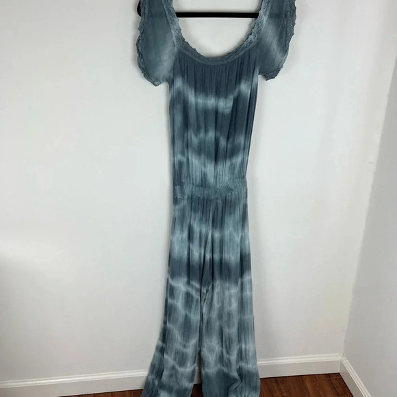 Jen’s Pirate Booty Blue Tie Dye Boho Jumpsuit Size S - Picture 4 of 9